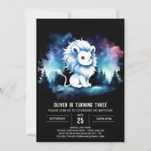 Invitación Adorable Whimsy Lion Birday