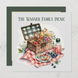 Invitación adorables fiestas de picnic con Placas de papel