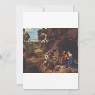 Invitación Adoración de los pastores por Giorgione