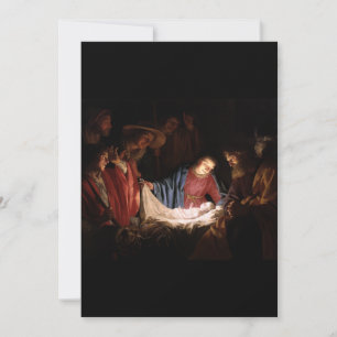 Invitación Adoración de los pastores por Honthorst