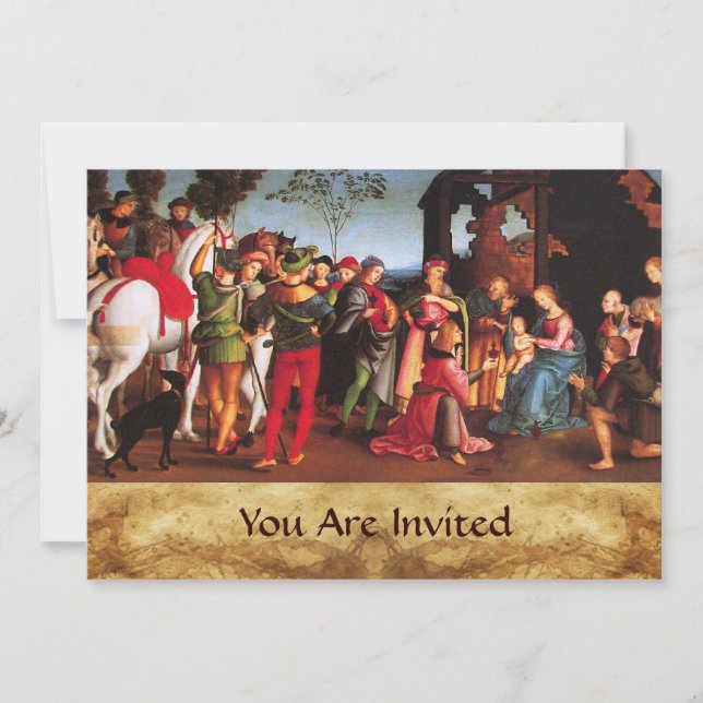 Invitación ADORACIÓN DEL pergamino MAGI (Anverso)