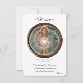 Invitación Adoration, Act of Spiritual Communion, Prayer Card