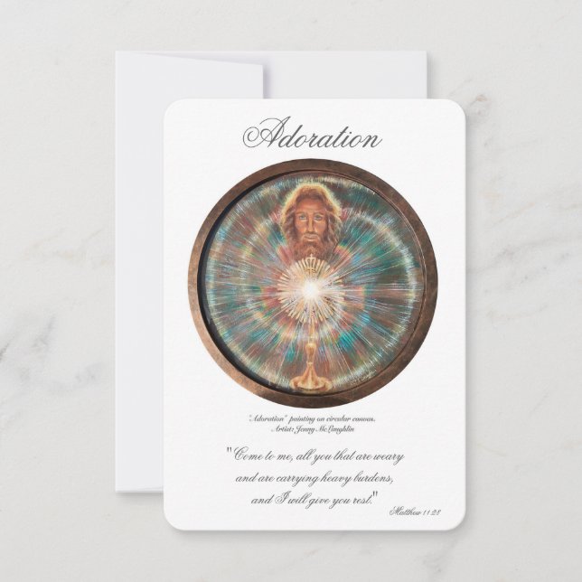 Invitación Adoration, Act of Spiritual Communion, Prayer Card (Anverso)