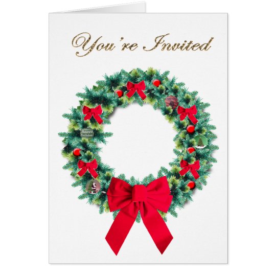 Invitación adornada de la guirnalda