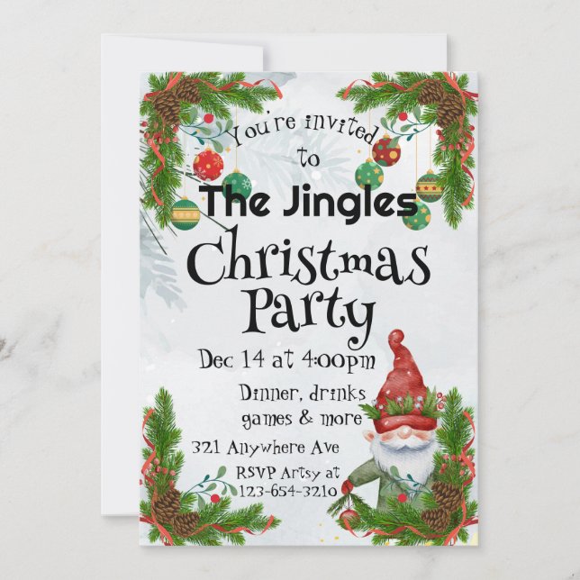 Invitación Adornando la  (Anverso)