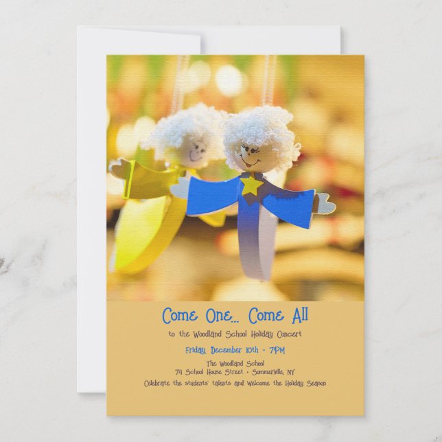 Invitación Adorno de Ángel (Anverso)