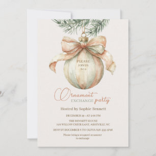 Invitación Adorno de lazo vintage Fiesta de intercambio de Na