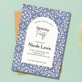 Invitación Adorno de Mandala y patrón árabe Lavanda