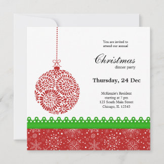 Invitación Adorno de Navidad