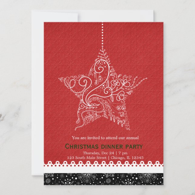 Invitación Adorno de Navidad (Anverso)
