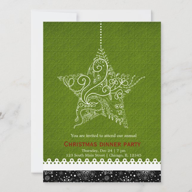 Invitación Adorno de Navidad (Anverso)