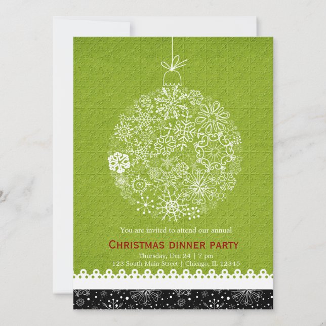 Invitación Adorno de Navidad (Anverso)