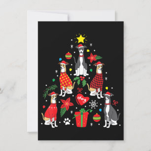 Invitación Adorno de Navidad de Galgo Italiano para el árbol