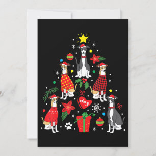 Invitación Adorno de Navidad de Galgo Italiano para Mamá Perr