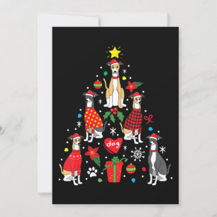 Invitación Adorno de Navidad Whippet Árbol Mamá Papá Perro Di