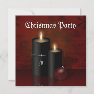 Invitación Adorno de velas de Navidad góticas