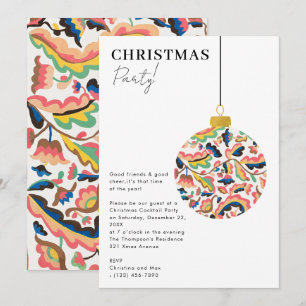 Invitación Adorno Navideño Elegante Fiesta de Navidad