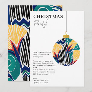 Invitación Adorno Navideño Elegante Fiesta de Navidad