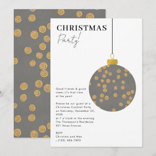 Invitación Adorno Navideño Elegante Fiesta de Navidad
