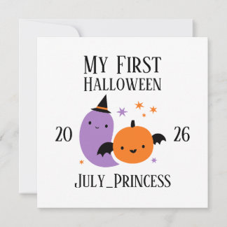 Invitación Adorno personalizado de mi primer Halloween