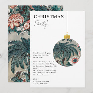 Invitación Adorno Preppy Fiesta de Navidad Navidad