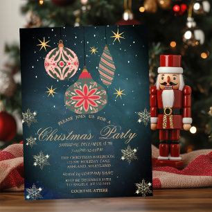 Invitación Adornos Coloridos, Compañía de Copos de Nieve
