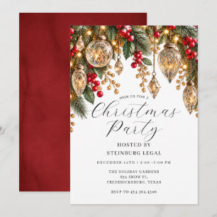 Invitación Adornos de cristal vintage dorado para la fiesta d