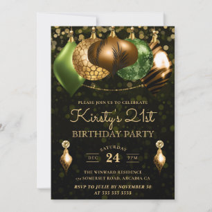 Invitación Adornos de Cumpleaños 21 Safari Estampado Animal S