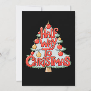 Invitación Adornos de Navidad a medio camino Funny Xmas