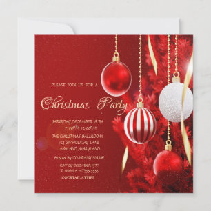 Invitación Adornos de Navidad, árbol de Navidad corporativo r