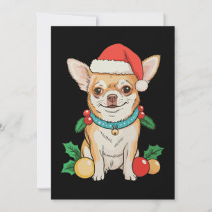 Invitación Adornos de Navidad de Chihuahua con Sombrero de Sa