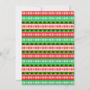 INVITACIÓN ADORNOS DE NAVIDAD DISEÑO ROJO BLANCO VERDE