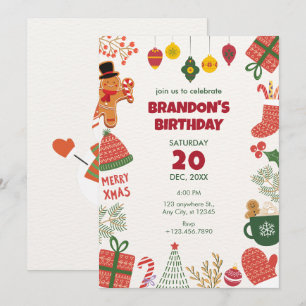 Invitación adornos de Navidad divertido 