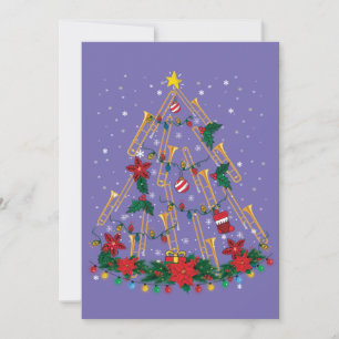 Invitación Adornos de Navidad en forma de trombón divertida b