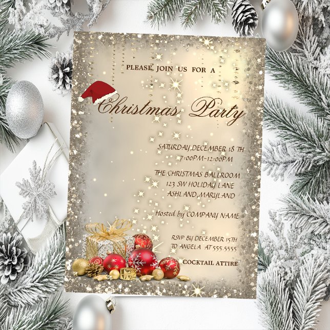 Invitación Adornos de Navidad Regalos Brillo Navidad  (Subido por el creador)