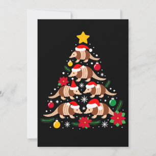 Invitación Adornos de sombrero de Santa del árbol de armadill