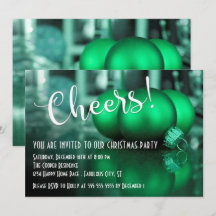 Adornos Navideños Verdes Cheers Fiesta de Navidad