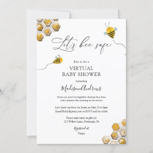 Invitación Adquirimos Baby Shower virtual seguro