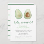 Invitación Adquirir Punny Funny Parejas Baby Shower<br><div class="desc">¡Santo Guacamole! Una aguda invitación a una ducha de bebé aguacate perfecta para los amantes de los guac o parejas que viven la vida de bajo costo y pasan mucho en los avos en el supermercado. Todos los campos de texto son completamente personalizable, por lo que son adecuados para un...</div>