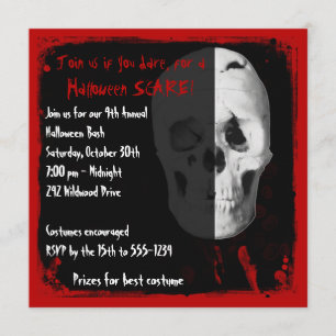 Invitación adulta del fiesta de Halloween del