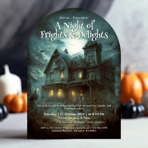 Invitación Adulto asustado y asustado fiesta de Halloween en