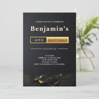 Invitación Adultos 40.º Fiesta de cumpleaños