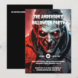 Invitación Adultos de la fiesta de cumpleaños de Halloween de