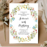 Invitación Adultos Flores Florales Adultos Cualquier Edad<br><div class="desc">Invitaciones para fiestas de cumpleaños con flores silvestres para adultos perfectas para cualquier edad. Cumpleaños Cualquier Edad</div>