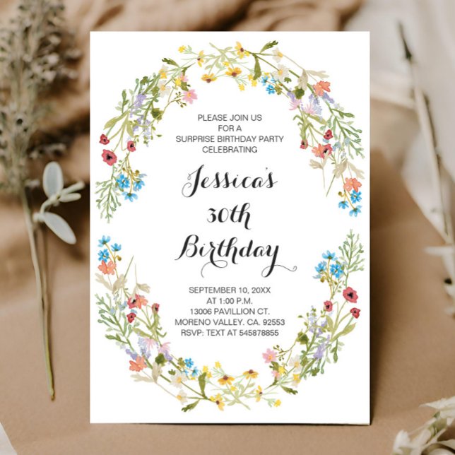 Invitación Adultos Flores Florales Adultos Cualquier Edad (Subido por el creador)