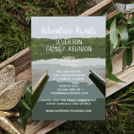 Invitación Adventure Awaat Boat Dock Lake Family Reunion