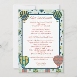 Invitación Adventure Await Hot Air Balloon Shower By Distance