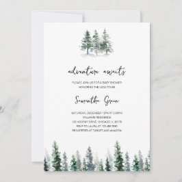 Invitación Adventure Awaits Baby Shower