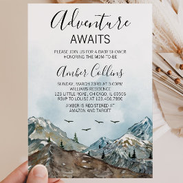 Invitación Adventure Awaits Baby Shower