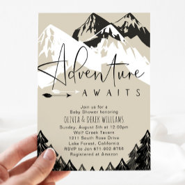 Invitación Adventure Awaits Baby Shower